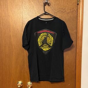 Jordan Black T-Shirt with Yellow Graphic Design